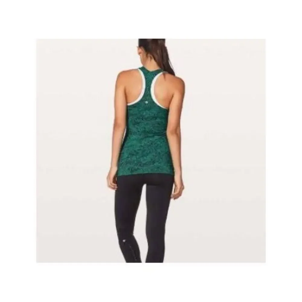 Lululemon Tank Top Womens Size 2 Kitakami Green Racerback Activewear Yoga